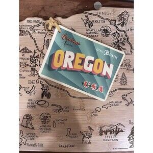 NEW Laser-etched Destination Oregon Bamboo Cutting & Serving Board